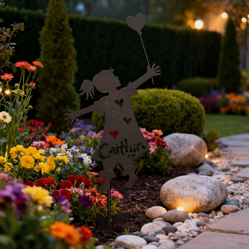 Garden Dancer Kids - Custom Metal Yard Art Stake