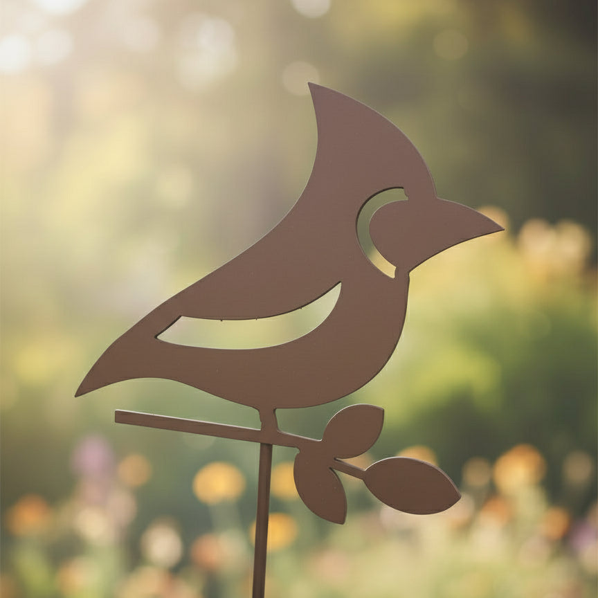 cardinal garden stake