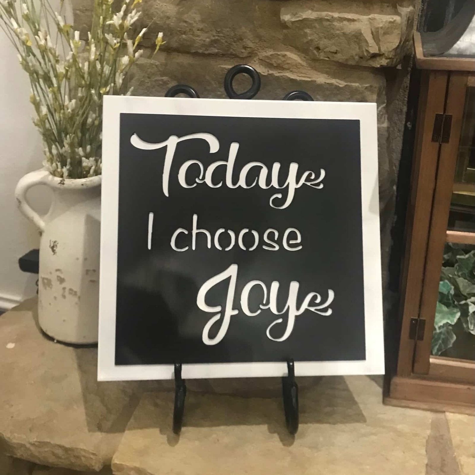 today i choose joy metal sign